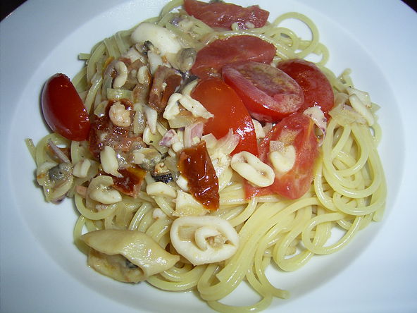 Spaghetti mit Meeresfrüchten Koch Wiki