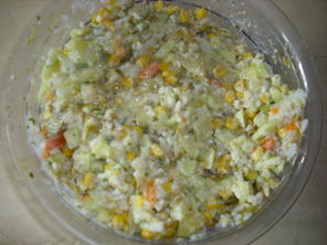 Aller-Welt-Salat mit Reis
